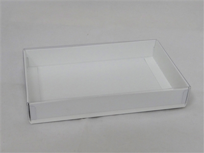 BO-3 1/2 lb. White Cardboard Base w/Clear Cover